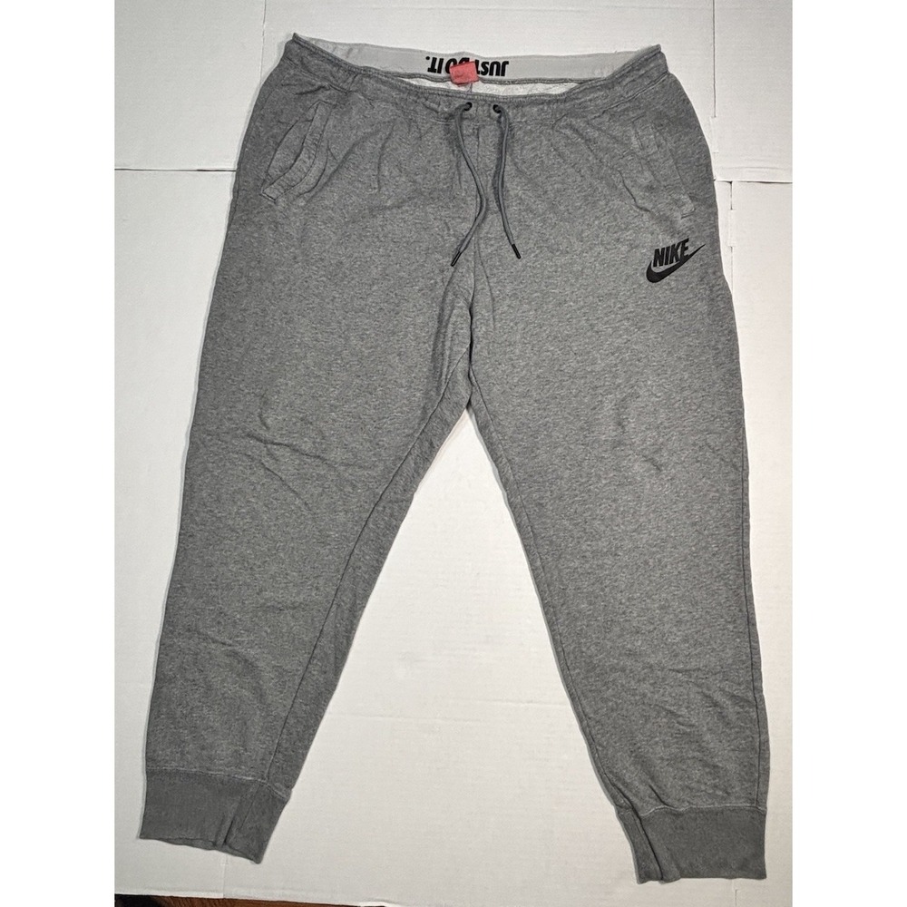 Nike Club Fleece Jogger Sweatpants Gray 2XL Tapered Athletic Lounge Pants